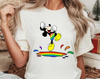 Rainbow Mickey Mouse Pride Shirt (LGBTQ Gay Lesbian Tee)