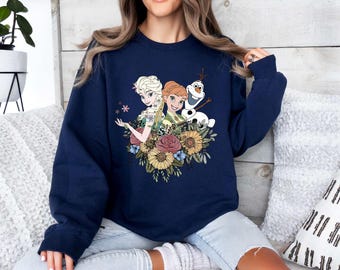 Elsa Sweatshirt, Frozen Sweatshirt, Princess Elsa Anna Sweatshirt, Disney Girls Trip, Disney World Sweater, Disneyland Frozen Sweatshirt