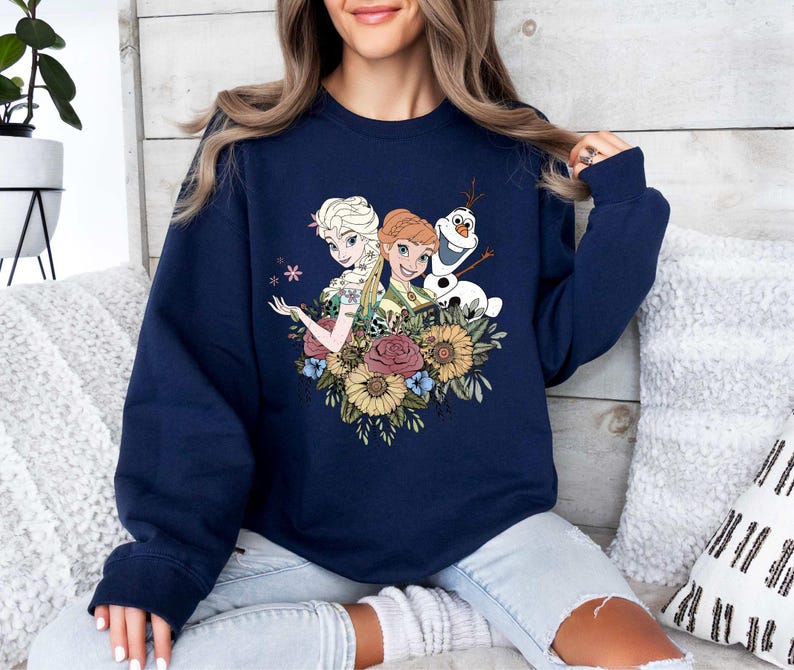 Elsa Sweatshirt, Frozen Sweatshirt, Princess Elsa Anna Sweatshirt, Disney Girls Trip, Disney World Sweater, Disneyland Frozen Sweatshirt