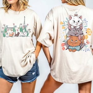 Disney The Aristocats Paris Shirt, Marie Toulouse Berlioz Cats T-Shirt, Comfort Color® Cats Paris Shirt, Animal Kingdom Tee, Disney Cats
