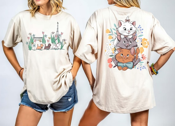 Disney The Aristocats Paris Shirt, Marie Toulouse Berlioz Cats T-Shirt, Animal Kingdom Tee