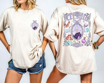 Disney Ursula Est 1989 Coquette Bow Mirror Shirt, Comfort Colors Ursula And Little Mermaid Shirt, Disney Villain Shirt, Magic Kingdom Tee