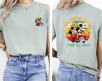 Comfort Colors® Mickey & Minnie's Runaway Railway Nothing Can Stop Us Now Shirt, Disney Couple Shirt, Disney Trip Shirt, Disney Vacation Tee