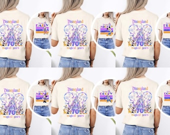 Disneyland Resort 70th Anniversary Mickey and Friends Shirt, Family Matching Shirt, Disneyland Castle Shirt, Epcot Shirt, Magical Years Tee