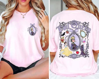 Evil Queen Coquette Bow Shirt, Magic Kingdom Castle Tee, Comfort Colors