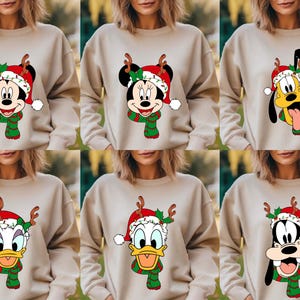 Mickey And Friends Christmas Reindeer Sweatshirt, Disney Christmas Sweater, Disney Family Christmas Hoodie, Christmas Party, Christmas Gift