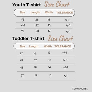 a child's t - shirt sizes chart for sizes