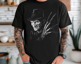 Comfort Colors® Freddy Krueger Shirt, Horror Party Tee, Vintage Halloween T-shirt, Scary Movie Character Shirt, Horror Fan Gift
