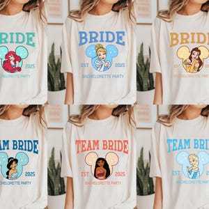 Disney Bachelorette Shirt, Princess Bride T-Shirt, Bridal Party Disneyland Tee, Disney Bride Team Shirt, Bachelor Wedding Party Disneyworld