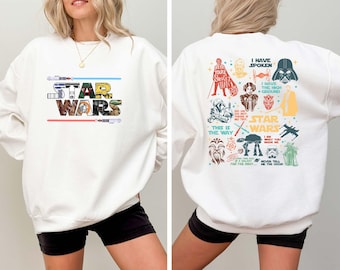 Retro Star Wars Character Sweatshirt, Disney Disneyland Style