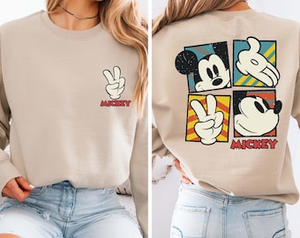 Vintage Disney Mickey Hand Sweatshirt, Mickey Mouse Sweatshirt, Disney Vacation, Disneyland Trip Hoodie, Magic Kingdom, Classic Mickey