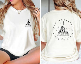 Comfort Colors® The Happiest Place One Earth Shirt, Magical Castle Shirt, Mickey Castle Shirt, Disney Vacation Shirt, Magical Kingdom Shirt