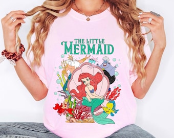 Vintage Disney Little Mermaid Shirt, Little Mermaid Ariel Comfort Colors Shirt, Disney Ariel Shirt, Matching Disney Princess Shirt