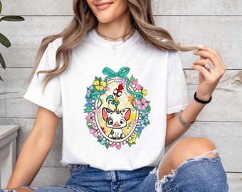 Moana Hei Hei Pua Coquette Bow Comfort Colors Shirt