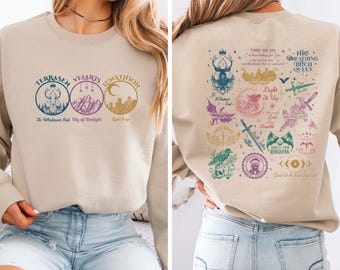 Throne of Glass Fireheart Sweatshirt, Terrasen Hoodie, Acotar Merch