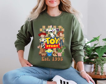 Toy Story Characters Sweatshirt, Disney Friends, Est. 1995