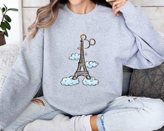 Paris Mickey Mouse Eiffel Tower Sweatshirt, Disney Vacation Hoodie