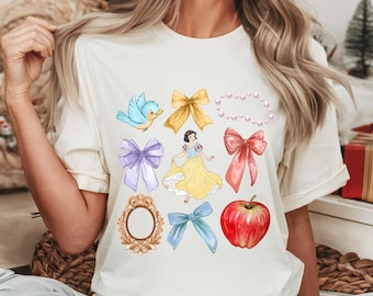 Snow White Bow Shirt, Comfort Colors Princess Tee