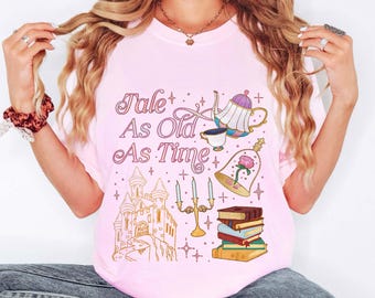 Comfort Colors Vintage Tale as Old as Time Shirt, Disney Princess Shirt, Family Vacation Shirt, Retro Princess Shirt, Magical Kingdom Shirt