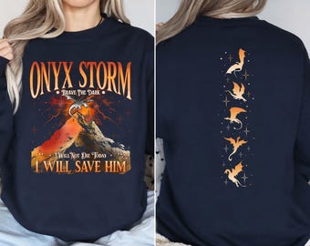 Onyx Storm Sweatshirt, Fourth Wing Dragon Rider Hoodie, Gift For Book Lover