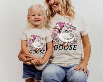 Mama Mini Goose Shirt, Matching Mom and Me Shirt, Mother Day's Shirt, Silly Goose Mom, Baby Announcement Shirt, Goose Lover,Mothers Day Gift