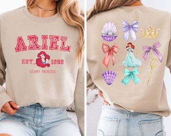 Little Mermaid Sweatshirt, Two sided Princes Ariel Coquette Sweatshirt, Magic Kingdom Hoodie, Disney Girls Trip Sweatshirt, Disney Sweater