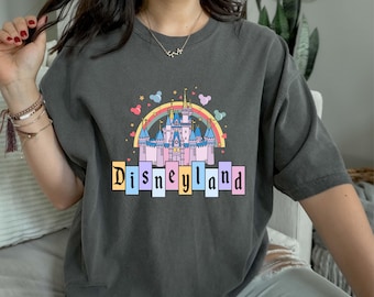 Retro Disneyland Castle Shirt - Soft Comfort Colors Tee