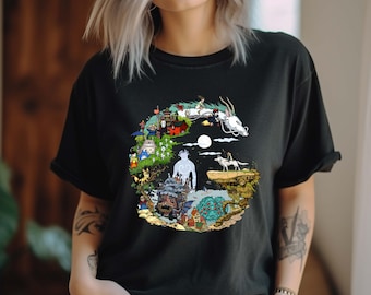 Studio Ghibli Characters Shirt, Miyazaki Anime Tee