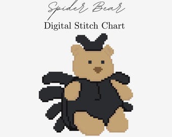 Spider Bear Needlepoint Stitch Chart