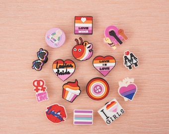15 Pcs Cute Pride Shoe Charms Set, Rainbow Charms for Clogs, Love Is Love Accessories, Aesthetic Cute Gift, LGBTQ Pride Gift