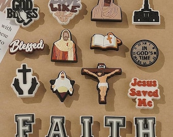 18 Pcs Christian Shoe Charms – Jesus Faith Decorations for Shoe, Religious Accessories & Gifts for Adults, Teens, Girls – PVC Material