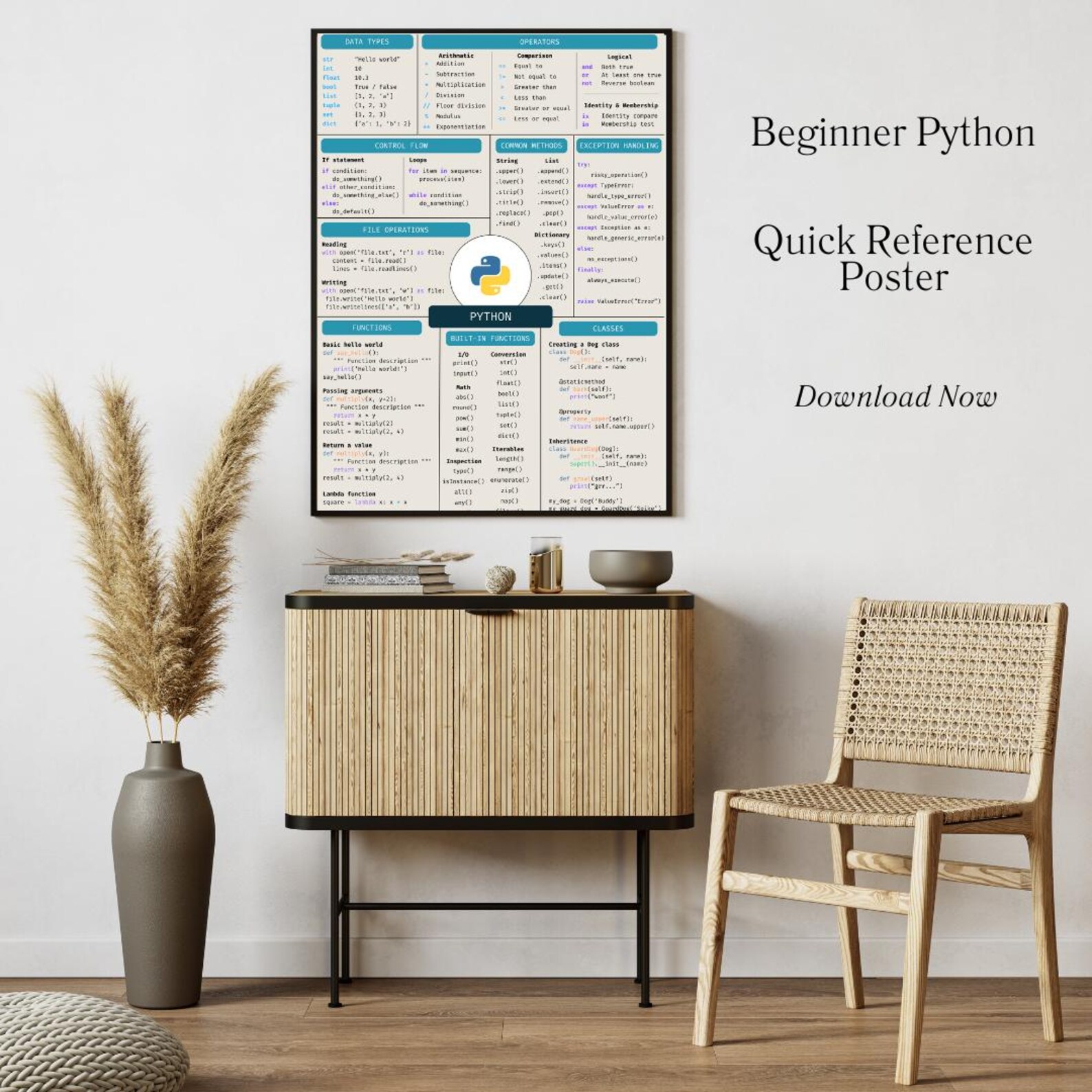 Python Cheat Sheet | Python Reference Guide | Computer Science Learning ...