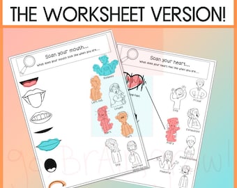 Interoception Body Scan Worksheets! (Body awareness/Emotional regulation)