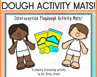 Hojas de trabajo y tapetes de plastilina para actividades de interocepción (procesamiento sensorial)
