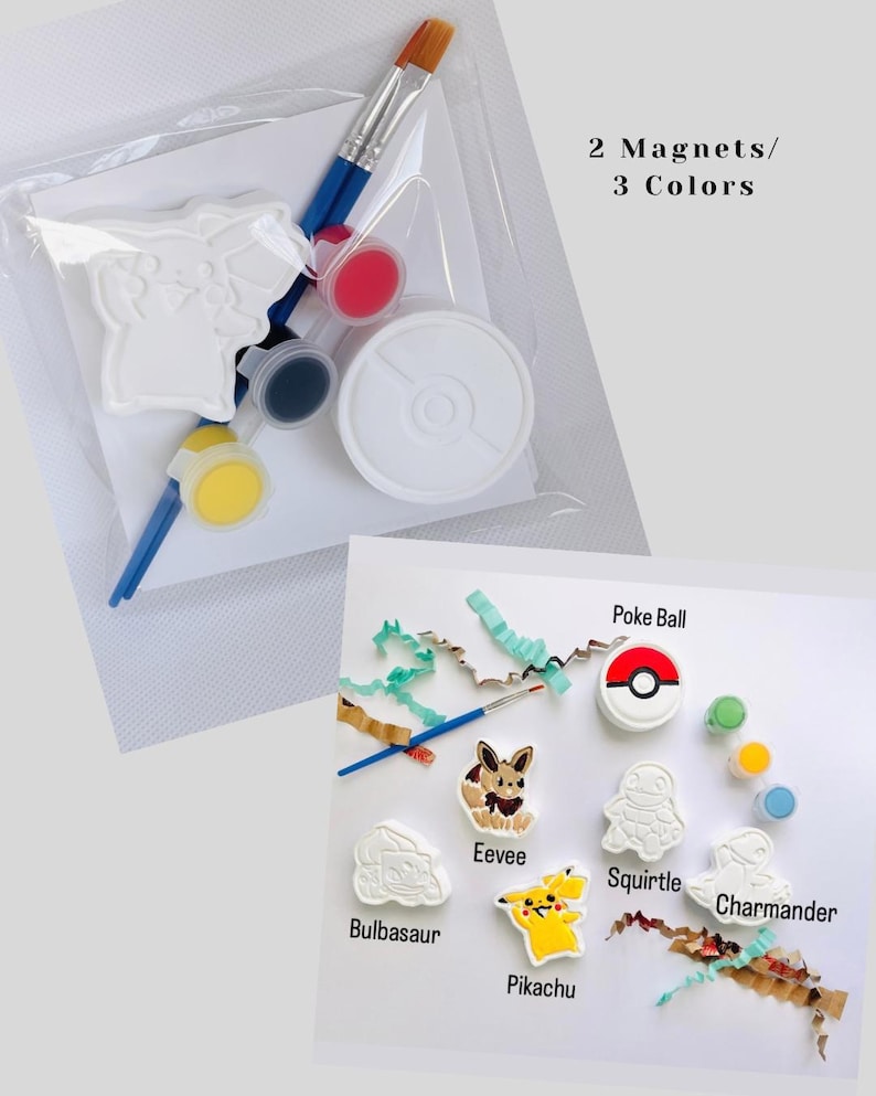 Pokemon Party Favors: Pokemon-Theme Magnet Paint Kits Pokemon/PokeBall