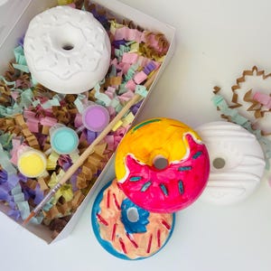 Donut Painting Kit, DIY Donut Boxes,DIY Donut Magnet, Donut Theme Birthday, Donut Shop DIY, Donut Birthday Party Favors, Party Bag Fillers