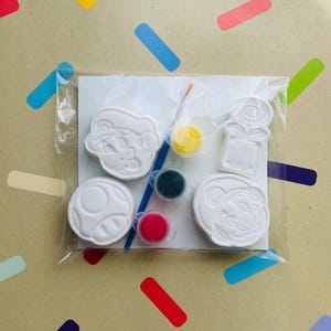 Mario Birthday Party Favors, Paint Your Own Party Bag Fillers, Super Mario, Video Game Party Favor, Super Character Birthday Party, Game art