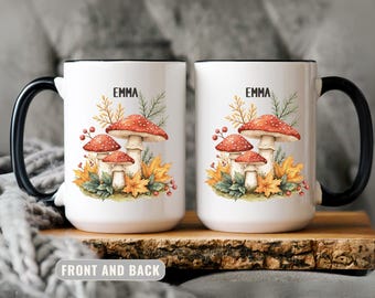 Personalized Mushroom Mug, Cottagecore Forest Gift