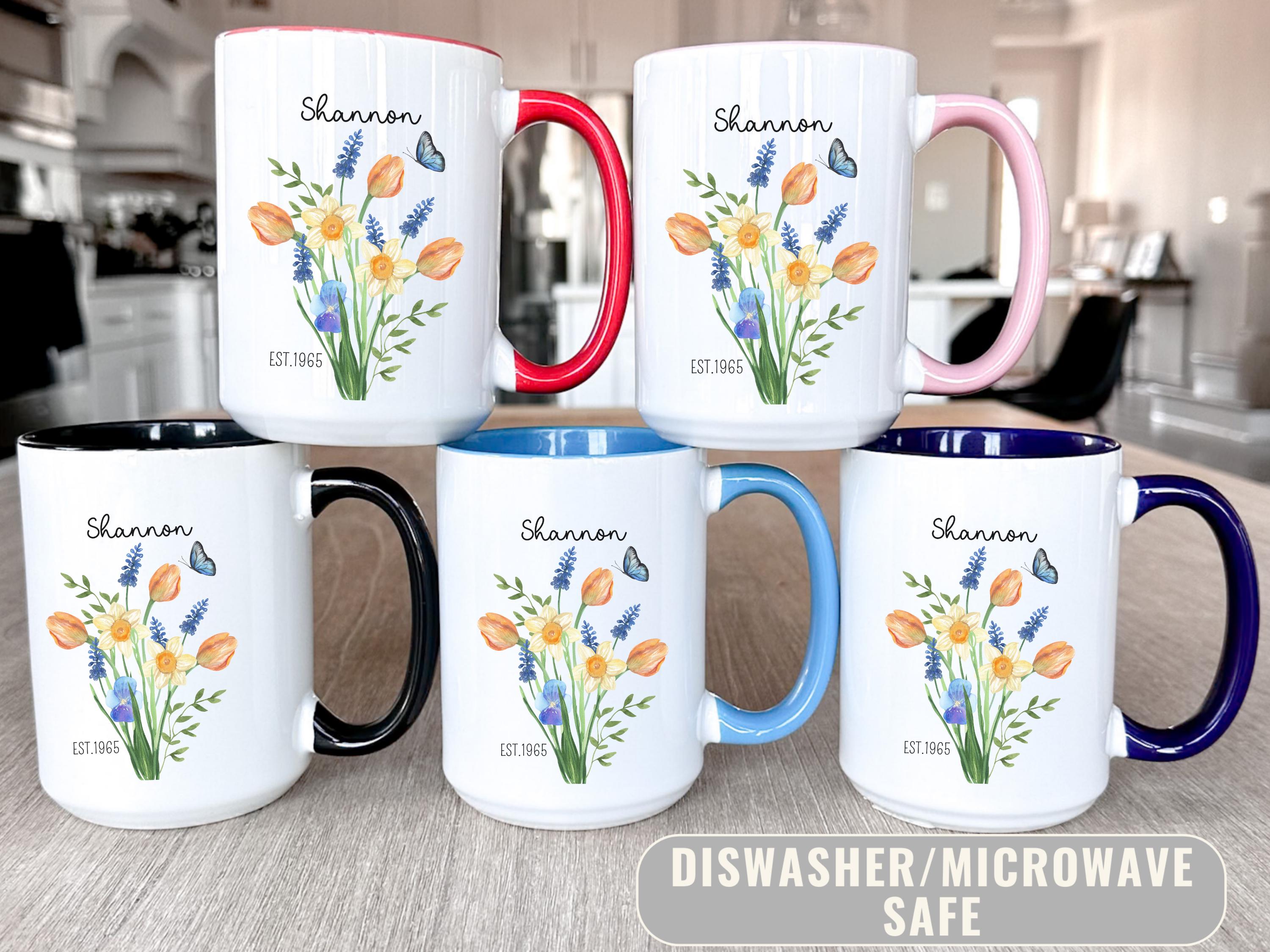 Personalized 60th Birthday Mug, Custom Floral Coffee Cup With Name for Her,  Chapter 60 Gift, 60 Years Old Keepsake Cup, Turning 60 Gift Idea - Etsy
