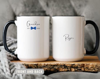 Personalized Grandpa Mug, Custom Name Grandfather Coffee Cup, Future Grandpa Pregnancy Announcement Gift, Promoted To Papa, Baby Reveal Mug