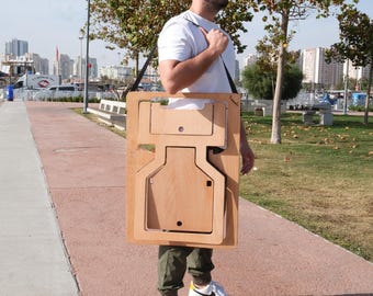 Butterfly-Printed Foldable Chair