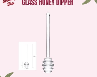 Heavy Weighted Glass Honey Dipper: Honey Drizzle Spoon