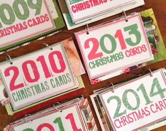 christmas card book etsy christmas card book