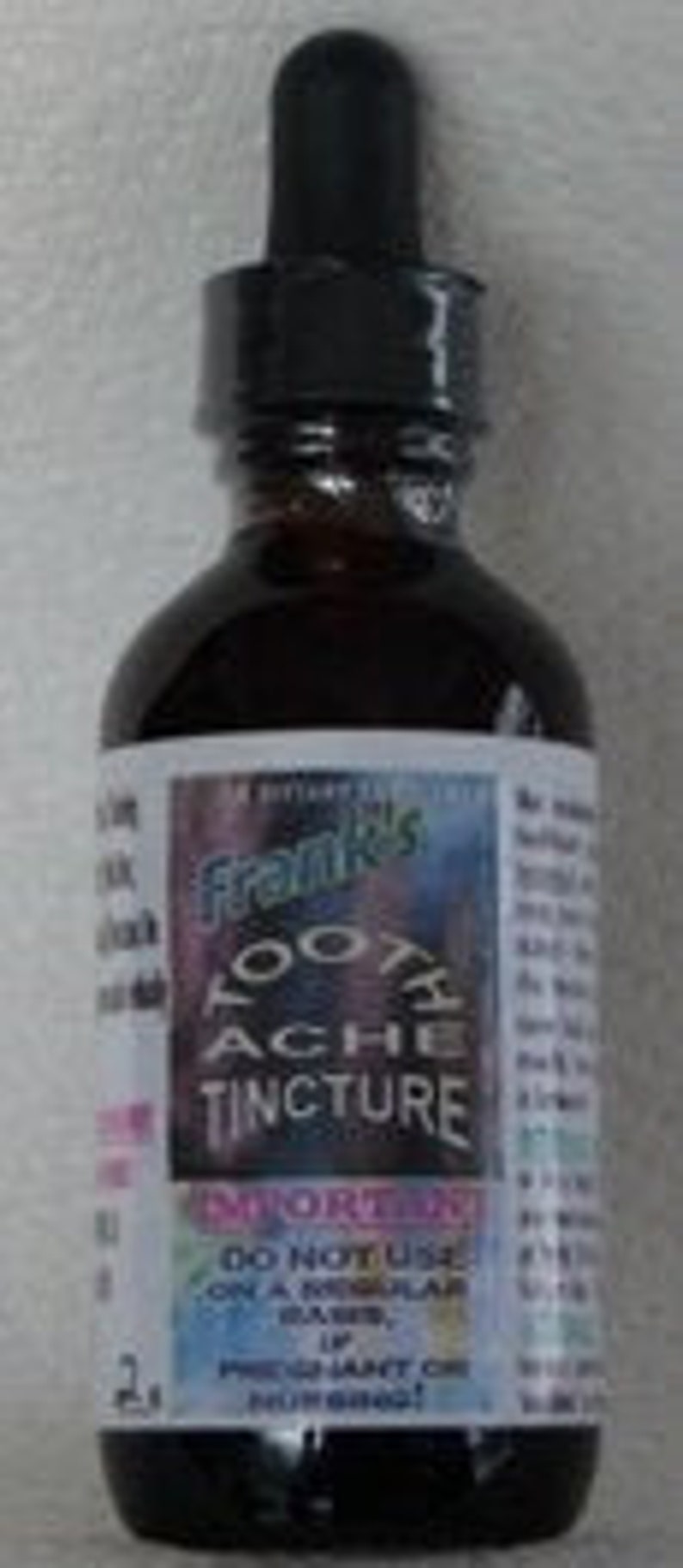 2 oz World Famous Frank's T Tincture glass bottle with dropper image 1