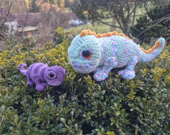 Patrón de crochet de Yuki el camaleón