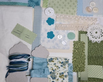 Mindful Slow Stitching Snippet Roll Kit-Under the Hydrangea Collection