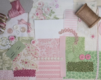 Mindful Slow Stitching Snippet Roll Kit-Petals for Keeping Collection