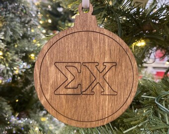 Sigma Chi (ΣΧ) kerstversieringen | Feestdecoratie Grieks leven | College Broederschap grote kleine cadeaus | Aangepaste boomdecoraties | Vriendje