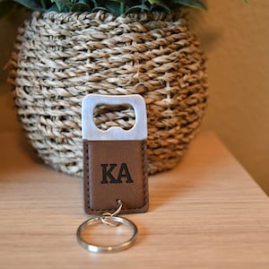 Kappa Alpha Order (KA) Leather Keychain Bottle Opener| Kappa Alpha Order Fraternity| Greek Life Gift | KA Greek Gear & Merch| Graduation