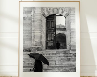 Arched Istanbul Street Photography Black White Fine Art Prints